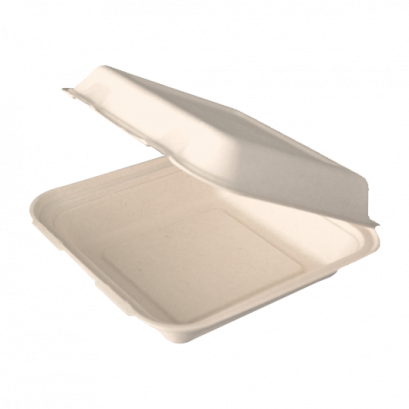 กล่องอาหารชานอ้อย ไบโอชานอ้อย 8นิ้ว 1,000ml.