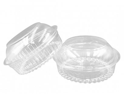 กล่องเบเกอรี่ทรงกลม ฝาโดมพับ ขนาด M (R4-140) (50ชิ้น/แพค)