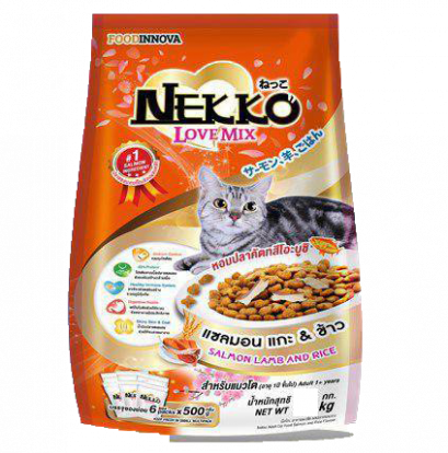 Nekko รสปลาแซลมอน แกะ และข้าว [400g]