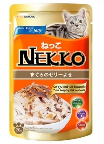 Nekko รสปลาทูน่าหน้าปลาโออบแห้ง [70g]