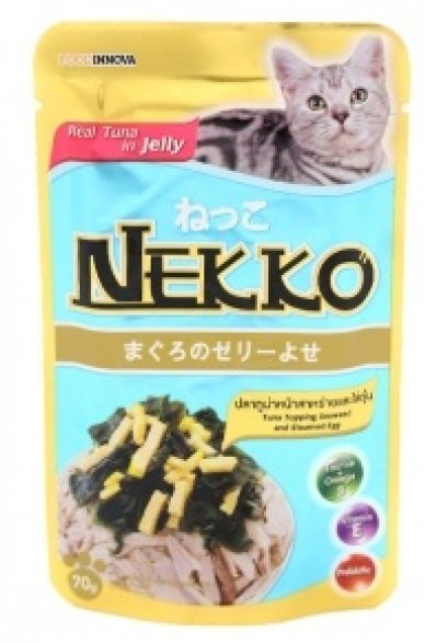 Nekko รสปลาทูน่า หน้าสาหร่ายและไข่ตุ๋น [70g]