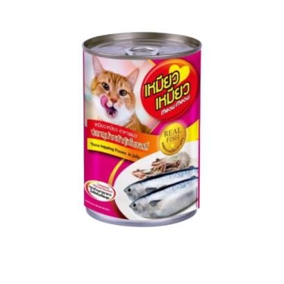 เหมียว เหมียว_รสปลาทูน่าหน้ากุ้งในเยลลี่ 400g.