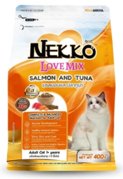 Nekko รสปลาแซลมอน แกะ และข้าว [400g]