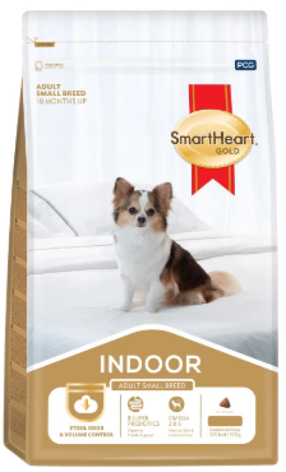 Smartheart Gold Indoor_สูตรเลี้ยงในบ้าน / สุนัขโตพันธุ์เล็ก 1kg.