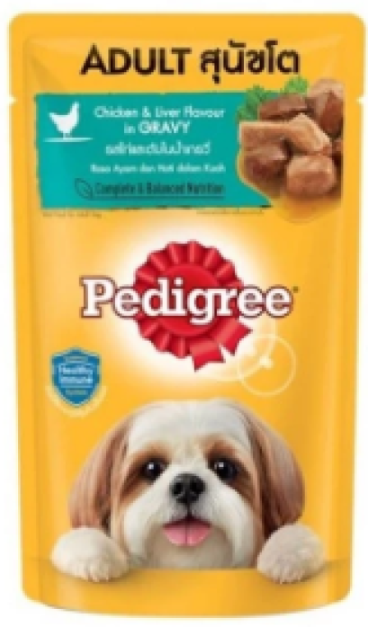 Pedigree Pouch - รสไก่และตับชิ้นในน้ำซอส [130g]