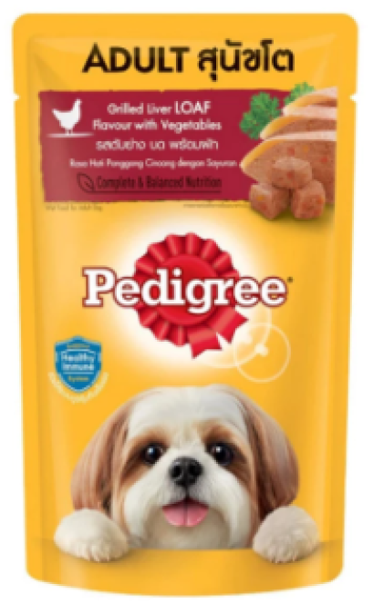 Pedigree pouch - รสตับย่างบดพร้อมผัก [130g]