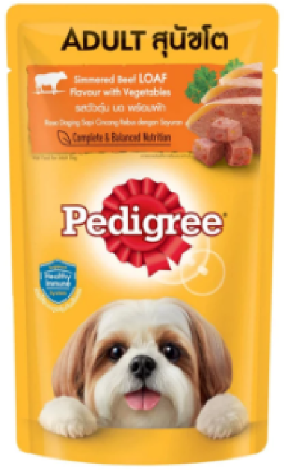 Petdegree Pouch - รสเนื้อวัวตุ๋นบดพร้อมผัก [130g]
