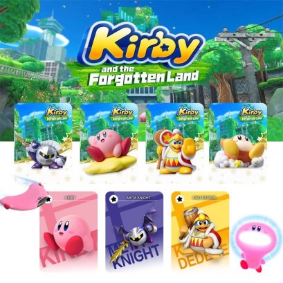 Amiibo Card For Nintendo Switch เกม Kirby and the ForgottenLand การ์ดเกมอะมิโบ สำหรับใช้สแกนรับตัวละครเสริม ไอเทมพิเศษ