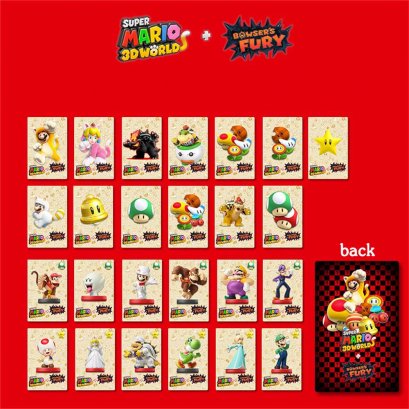 Amiibo Card For Nintendo Switch เกม Super Mario 3d Worlds + Browser&#039;s Fury การ์ดเกมอะมิโบ สำหรับใช้สแกนรับไอเท็มพิเศษ