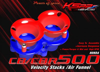 CBR500 ปากแตร/  Velocity stack -ปากแตรCBR500 -Intake air pipe CBR500 -Velocity stack  CBR500 - AirFunnel CBR500 [X] [R] [HONDA]