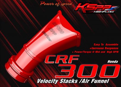 CRF300 ท่อกรอง/Velocity stack   -ท่อกรองอากาศ CRF300-Intake air pipe CRF300 -Velocity stack CRF300 - AirFunnel CRF300   (L)  (Rally)   [HONDA]
