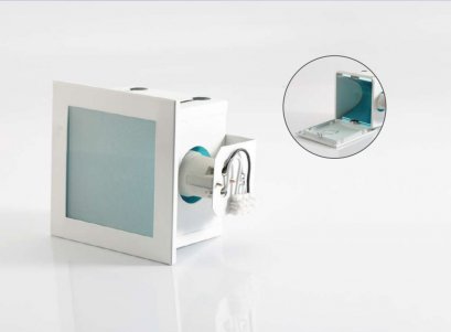RECESSED DOWNLIGHT SQUARE 1xE27 Glass Diffuser fixture