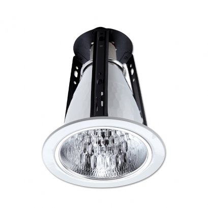 4” Recessed Downlight vertical 4-inch Glass Diffuser 1xE27