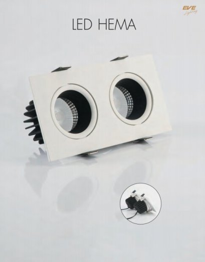 HEMA LED RECESSED DOWNLIGHT 2x10W Warmwhite IP54