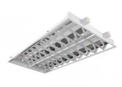 T8 RECESSED MULTI LOUVER LUMINAIRE (T-BAR &amp; GYPSUM) With out lamp