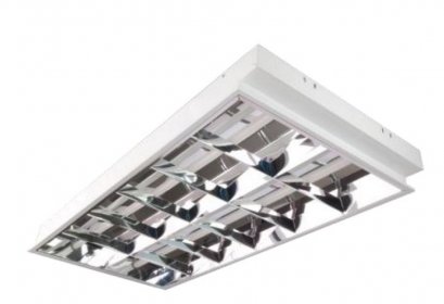 T8 RECESSED WIDE LOUVER LUMINAIRE (T-BAR &amp; GYPSUM) With out lamp