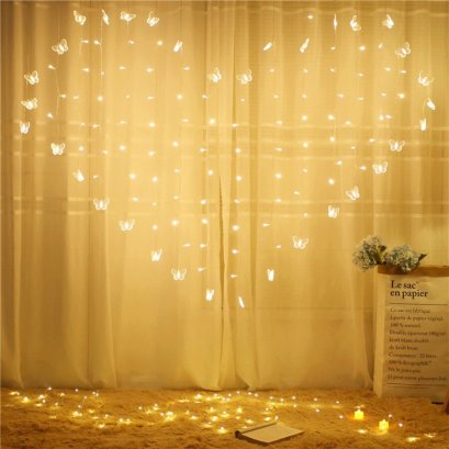 Hearth LED Light String Heart Shaped butterfly