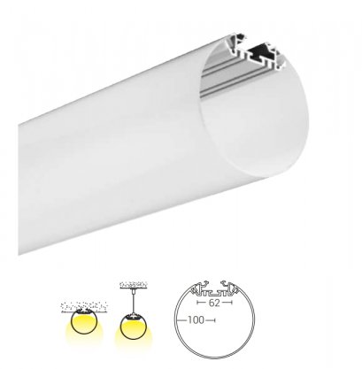 ALPT100  ALUMINIUM PROFILE 1M. COMMPLETE SET.