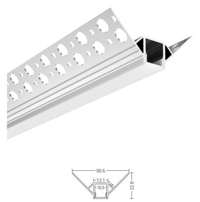 APL88070-R  ALUMINIUM PROFILE 1M. Complete set.