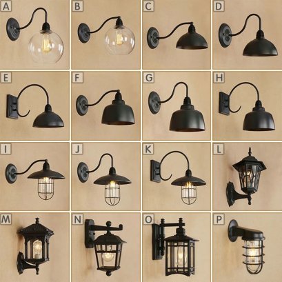 VINTAGE SERIES WALL LIGHT LUMINAIRE 1xE27