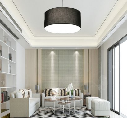 Modern 3D Fabric Drum Pendant Lamp AP22012