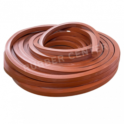 ยางฟองน้ำซิลิโคนสี่เหลี่ยมสีแดงอิฐ