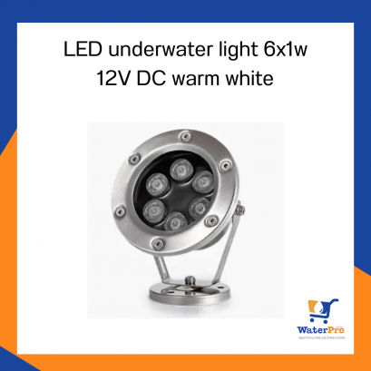 LED underwater light 6x1w 12V DC warm white ไฟใต้น้ำ ไฟตกแต่งสวน สระว่ายน้ำ