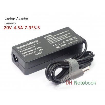 อแดปเตอร์ สายชาร์จ โน๊ตบุ๊ค LENOVO 20V 4.5A [ 7.9*5.5 ] 90W Laptop Charger Adapter