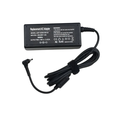 สายชาร์จโน๊ตบุ๊ค (Adapter) อะไหล่ OEM คุณภาพสูง สำหรับช่างและผู้ที่ต้องการอะไหล่ทดแทน สเปคจ่ายไฟ 19V 3.42A กำลังไฟ 65W ขนาดหัวเชื่อมต่อ 3.0 x 1.1 มม. ออกแบบมาเพื่อใช้งานกับโน๊ตบุ๊คหลากหลายรุ่น โดยเฉพาะ Acer Swift, Spin, Chromebook, Asus Zenbook และ Samsun