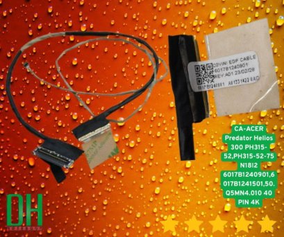 อะไหล่ สายแพรหน้าจอ Predator Helios 300 PH315-52,PH315-52-75 N18I2 6017B1240901,6017B1241501,50.Q5MN4.010 40 PIN 4K