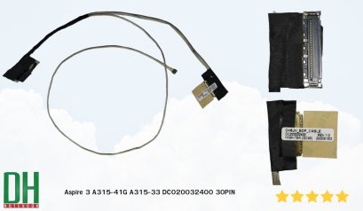 อะไหล่ สายแพรหน้าจอ Aspire 3 A315-41G A315-33, A315-41, A315-41G, A315-53, A315-53G,Aspire 5 A515-51, A515-51G DC020032400 30PIN
