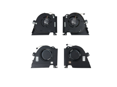 พัดลมระบายความร้อนสำหรับโน๊ตบุ๊ค Zephyrus Duo 15 SE รหัส GX551QM, GX551QR, GX551QS และ GX551SE เป็นชุดพัดลมคู่ CPU และ GPU สเปกไฟ DC 12V 1.0A หัวพินแบบ 4-pin ตัวเรือนพัดลมใช้วัสดุระบายความร้อนสูง เหมาะสำหรับงานซ่อมเปลี่ยนพัดลมเดิมที่มีอาการหมุนช้าหรือเสีย
