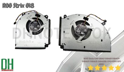 อะไหล่พัดลม ROG Strix G18 G814J G814JI G814JV G814JU G814JZ G814JZR  CPU+GPU 12V 4PIN