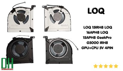 อะไหล่ พัดลมระบายความร้อน สำหรับรุ่น  LOQ 15IRH8 LOQ 16APH8 LOQ 15APH8 GeekPro G5000 IRH8 GPU+CPU 5V 4PIN