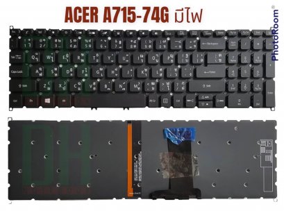 แป้นพิมพ์ คีย์บอร์ดโน๊ตบุ๊ค Acer Aspire มีไฟ Laptop Keyboard