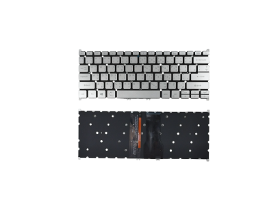 อะไหล่คีย์บอร์ดสำหรับงานซ่อมโน๊ตบุ๊คตระกูล Swift 3 SF314-54, SF314-56, SF314-57G, SF313-51, SF313-52 และ Aspire 3 A314-22, A314-35 ตัวนี้มีจุดสังเกตสำคัญคือปุ่ม Power สีเงินอยู่ที่มุมขวาบนของแผงคีย์บอร์ด มาพร้อมไฟ Backlight สีขาวเพื่อการใช้งานในที่มืด สาย