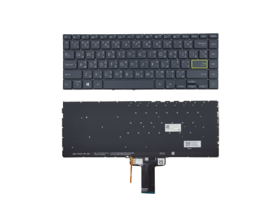 คีย์บอร์ดอะไหล่ OEM คุณภาพสูง สำหรับ ASUS VivoBook Flip 14 ตระกูล TP470 / TM420 / TP420 มีไฟ Backlit TH/US QWER เหมาะสำหรับร้านช่างและผู้ใช้ที่ต้องการซ่อมหรือเปลี่ยนคีย์บอร์ดด้วยตนเอง สต็อคพร้อมส่งจาก DH Notebook มีการตรวจสอบคุณภาพทุกชิ้น รับประกัน 6 เดือ