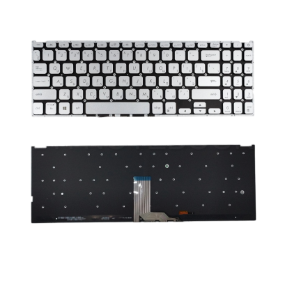 คีย์บอร์ดโน๊ตบุ๊ค ASUS VivoBook X512 Series สีเงิน มีไฟ Backlit อะไหล่ OEM คุณภาพสูง สำหรับซ่อมหรือเปลี่ยนของเดิม พร้อมเฟรม TH-EN Layout ติดตั้งตรงรุ่น รองรับ X512, X512FA, X512DA, X512U, X512UA เชื่อมต่อด้วยสายแพรพร้อมไฟ backlit ใช้งานได้ทันที