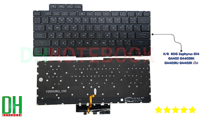 อะไหล่คีย์บอร์ดโน๊ตบุ๊ค ASUS ROG Zephyrus G14 (GA402 Series) มีไฟ RGB/Backlight ตรงรุ่น