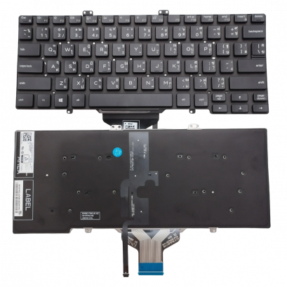แป้นพิมพ์ คีย์บอร์ดโน๊ตบุ๊ค DELL latitude 7410, 3400, 7400, 5400, 5400, 5401, 5410, 5411 Laptop Keyboard มีไฟ สีดำ