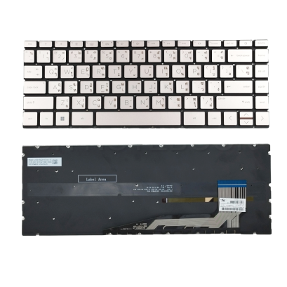 อะไหล่คีย์บอร์ด OEM คุณภาพสูงสำหรับ HP Pavilion Aero 13-BE Series (SN10PWB3E) Layout TH/US QWER  พร้อมไฟ Backlight สี Pale Rose Gold