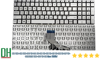อะไหล่ keyboard สำหรับเปลี่ยน รุ่น 15S-GR 15S-DU 15-DA 15-DB 15-CX 15-CS 15-DK 15-DF 15-CC162TX 15S-GU 15-EC สีเทา ไม่มีไฟ