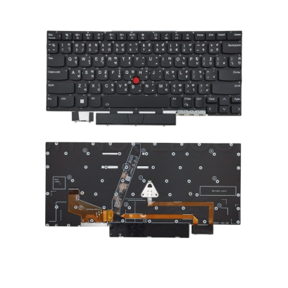 คีย์บอร์ดอะไหล่ OEM คุณภาพสูงสำหรับ Lenovo ThinkPad X1 Carbon Gen 9 และ Gen 10 มาพร้อมไฟ Backlit สีขาวปรับได้สองระดับ สวิตช์ Scissor ให้สัมผัสนุ่มและเงียบ ติดตั้งง่ายเพียงถอดสายแพรและยึดน็อตตามจุดเดิม รองรับ TrackPoint และปุ่มมัลติมีเดียครบชุด ผ่านการตรวจ