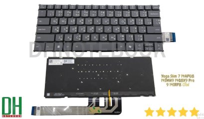 อะไหล่ keyboard สำหรับเปลี่ยน รุ่น  Yoga Slim 7 14APU8 14IMH9 14Q8X9 Pro 9 14IRP8 มีไฟ