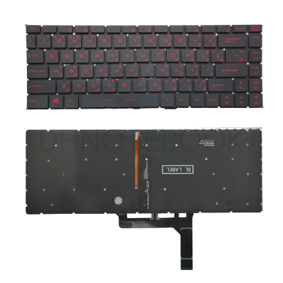 แป้นพิมพ์ คีย์บอร์ด โน๊ตบุ๊ค MSI GF63 GF63 8RC 8RD Thin 9SC Thin Premium Gaming 15 Keyboard ไฟแบ็คไลท์ TH/US แดง
