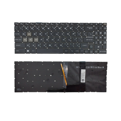 คีย์บอร์ด สำหรับ MSI Cyborg 15 รุ่น A12VE/A12VF อะไหล่ OEM คุณภาพสูง TH/US QWER มี Numpad และไฟ Backlit สีฟ้าแบบ Single เหมาะสำหรับงานซ่อม/เปลี่ยน  MS‑15K1 และรุ่นใกล้เคียงในตระกูล Cyborg 15 A12/A13 แนะนำให้เทียบปุ่ม Function/Shift/Enter และสายแพร backlit