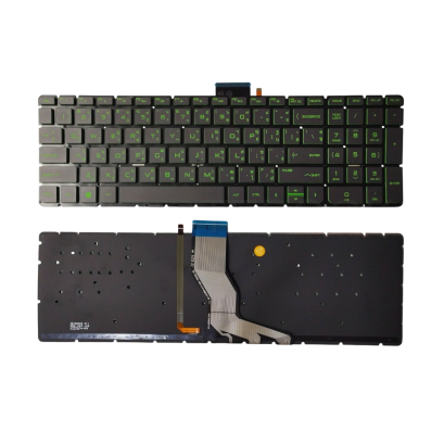 คีย์บอร์ด HP OMEN 17-W, 250 G6, 255 G6, 256 G6, 258 G6, TPN-Q173 อะไหล่ OEM คุณภาพสูง มีไฟ Backlit TH/US สีเขียว