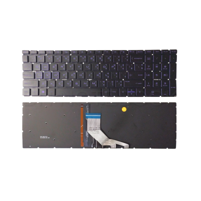 คีย์บอร์ด HP Pavilion Gaming 15-DA, 250 G7, 255 G7, 15-DB, 15-DR, 15-DW, 15-DX, 15-DK, 15-CX, 15-EC, 17-BY, 17-CA อะไหล่ OEM คุณภาพสูง ไฟสีม่วง Layout TH/US NSK-XN1LN
