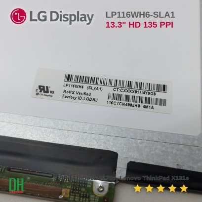 เปลี่ยนจอโน๊ตบุ๊ค LG Display LP116WH6-SLA1 ขนาด 11.6 นิ้ว ความละเอียด 1366×768 (WXGA) พิน 40 LVDS พื้นผิวด้าน Antiglare จอ IPS สีเที่ยงตรง มุมมองกว้าง เหมาะกับ HP EliteBook 2170p และ Lenovo ThinkPad X131e ใช้แทนจอรุ่น B116XW03, N116BGE-L42, LP116WH2 ได้โด