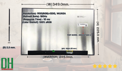 อะไหล่ หน้าจอโน้ตบุ๊กLED 16.0 SLIM 40PIN พินตรง MNG007QX2-3 180HZ IPS 1920x1200